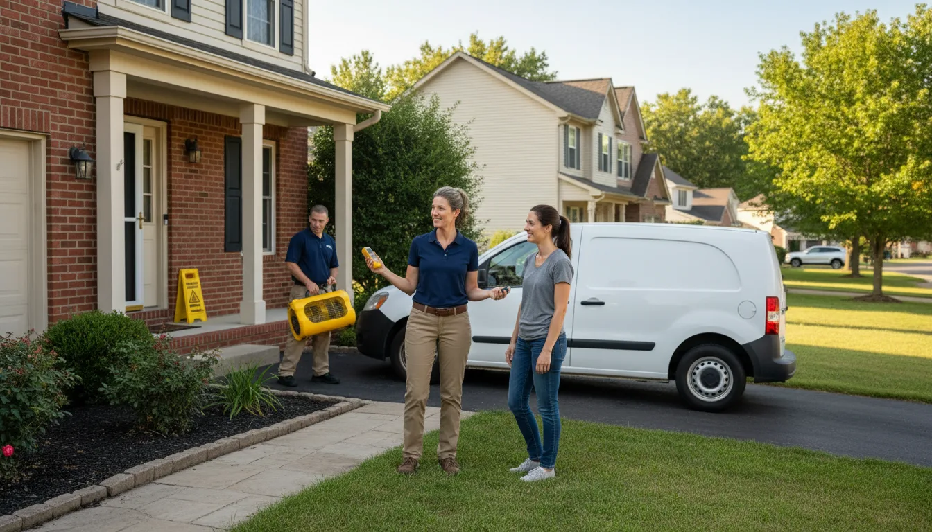 Residential water damage restoration in Beardstown, IL